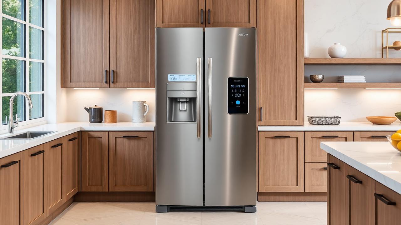 Geladeira Side by Side moderna em cozinha residencial